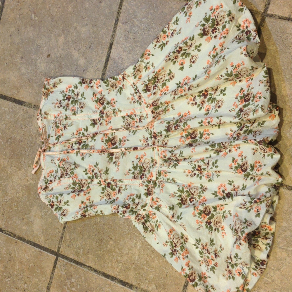 Tracy Feith Lolita Cute Girl Cotton Lined Floral Dress size 1 Small